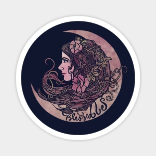 Blessed Be Moon Goddess Magnet